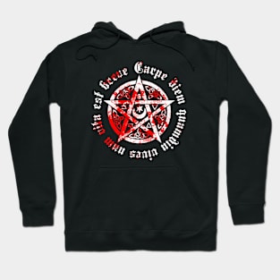 Blood Pentagram "Carpe diem quamdiu vives nam vita est breve" Hoodie